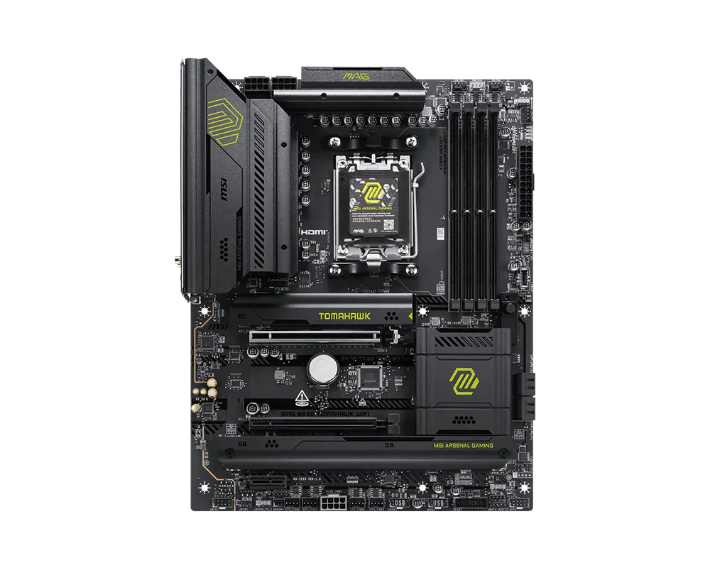 Материнская плата MSI MAG B850 TOMAHAWK WIFI AM5 B850 4xDDR5 4xSATA6G RAID 3xM.2 1xHDMI 2xType-C ATX