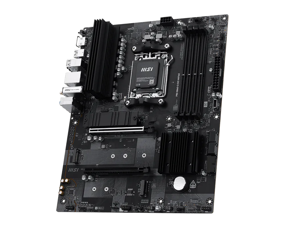 Материнская плата MSI PRO B840-S EVO WIFI6E AM5 B840 4xDDR5 4xSATA6G RAID 3xM.2 1xHDMI 1xType-C ATX — фото 3