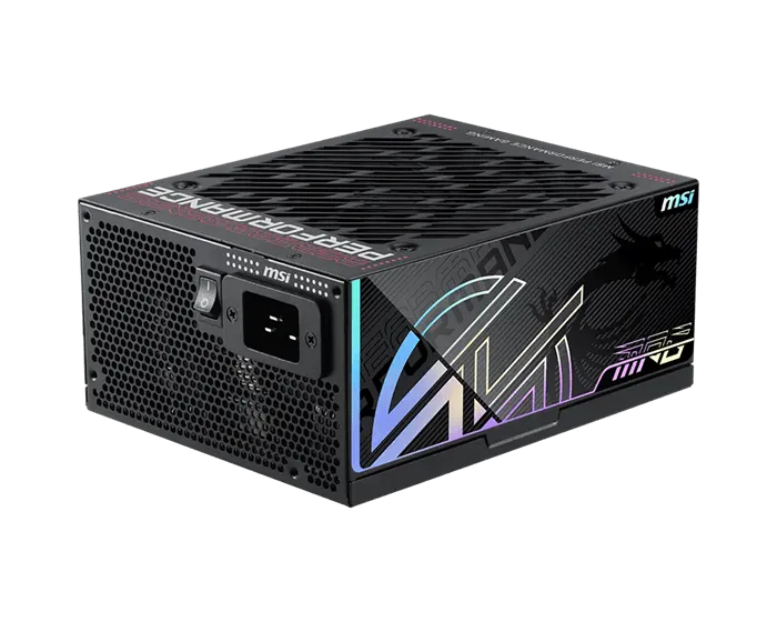 Блок питания MSI 1300W, MPG Ai1300TS PCIE5, Full Modular, ATX, 80+ TITANIUM, >94%, Fan 135mm, Черный