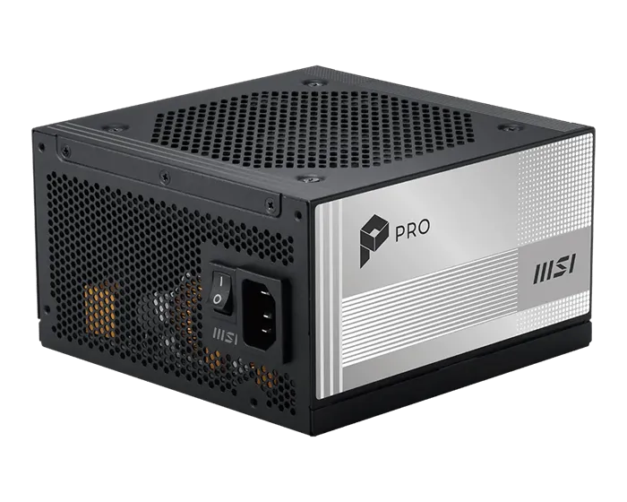 Блок питания MSI 1000W, PRO A1000PL PCIE5, Full Modular, ATX, 80+ PLATINUM, >92%, Fan 120mm, Черный