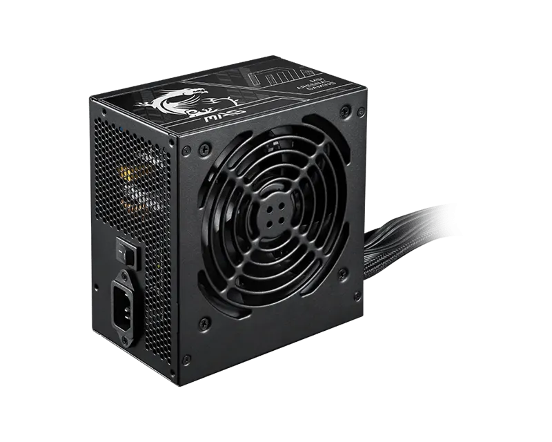 Блок питания MSI  750W, MAG A750BN PCIE5 II, Non Modular, ATX, 80+ BRONZE, >85%, Fan 120mm, Черный — фото 4