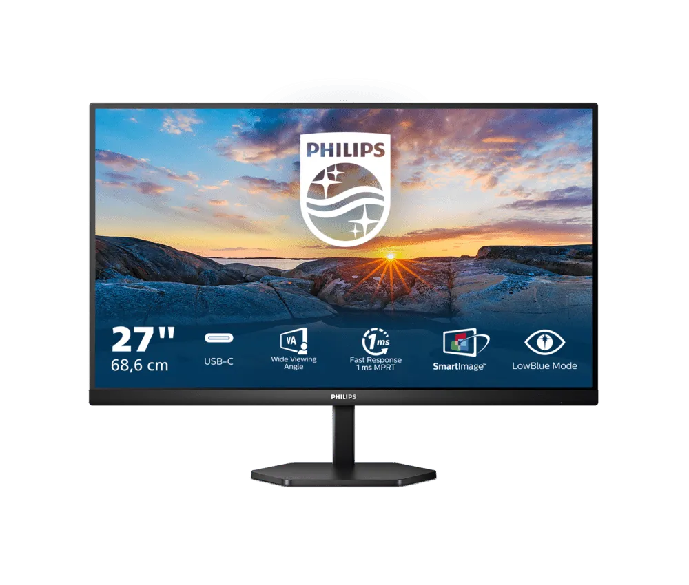 Монитор 27" PHILIPS 27E1N3300A/00 IPS 1920x1080 75Hz 1мс 300кдм 1000:1 HDMI USB-C 3.2 Черный