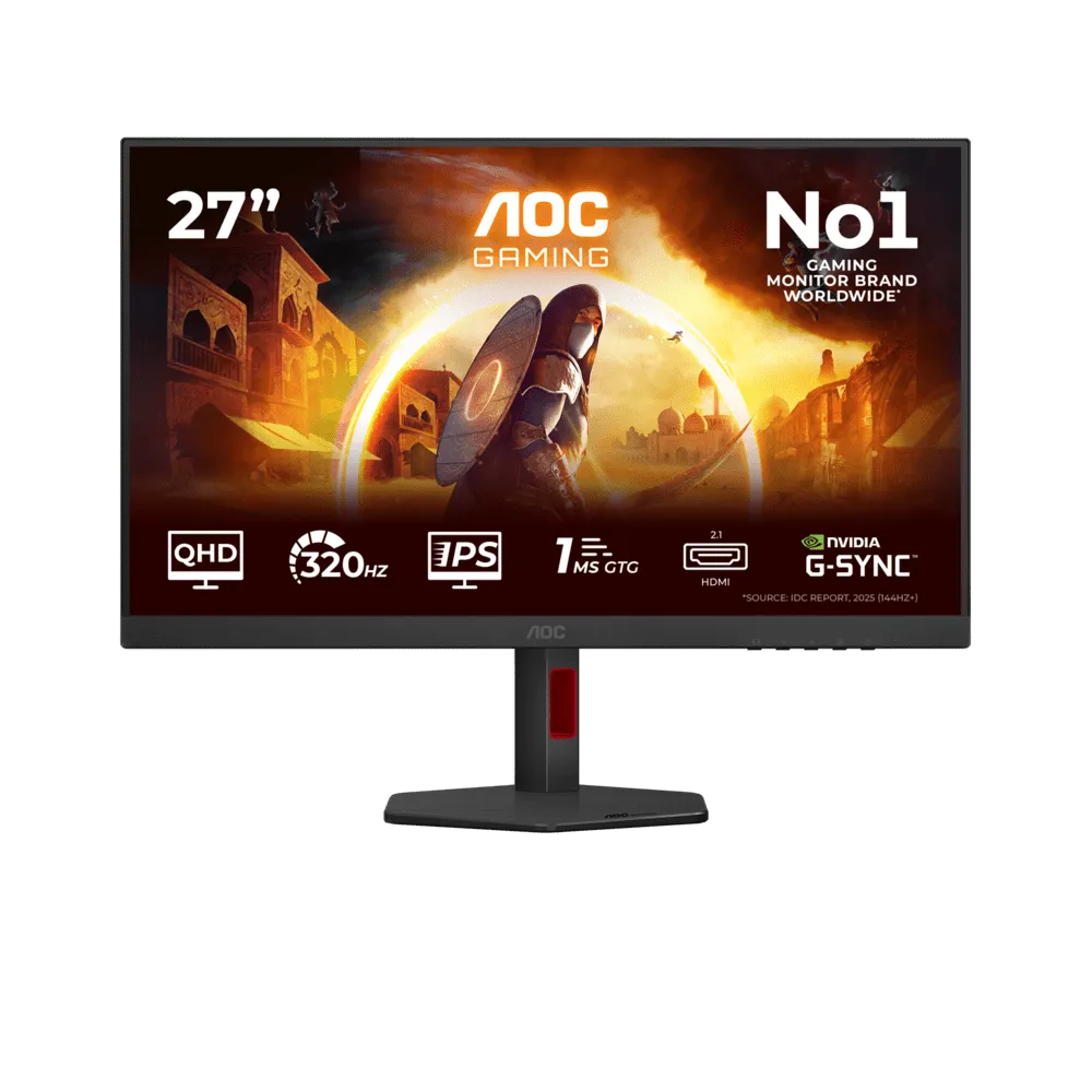Монитор Игровой 27" AOC Q27G4SRU/01 IPS 2560x1440 320Hz 1ms 450cd/m 1000:1 2xHDMI 1xDP 2Wx2 Black