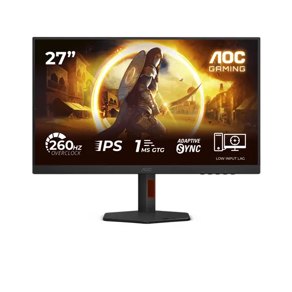 Монитор Игровой 27" AOC 27G4ZR/01 IPS 1920x1080 260Hz 1ms 300cd/m2 1000:1 2xHDMI DP HAS 2x2W Черный