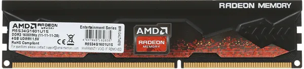 Оперативная память  4GB DDR3 1600MHz AMD Radeon R5 Entertainment Series PC3-12800 R5S34G1601U1S — фото 2