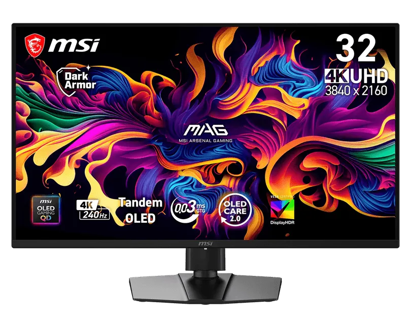 Монитор 32" MSI MAG 321UP QD-OLED X24 3840x2160 240Hz 0.03ms 1000cd/m2 1.5M:1 2xHDMI 1xDP 1xType-C