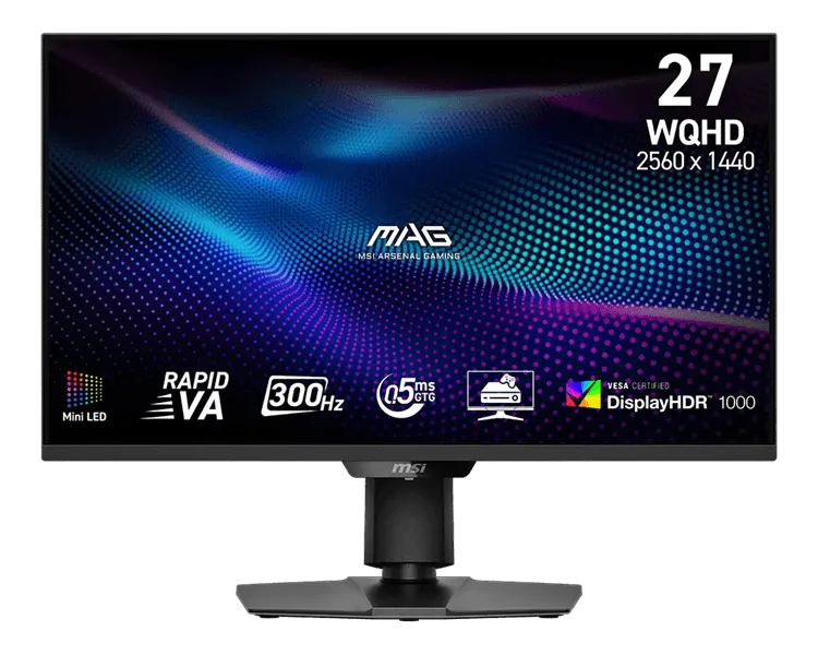 Монитор 27" MSI MAG 274QPF X30MV Rapid VA 2560x1440 300Hz 0.5ms 1000cd/m2 4500:1 2xHDMI 1xDP HAS