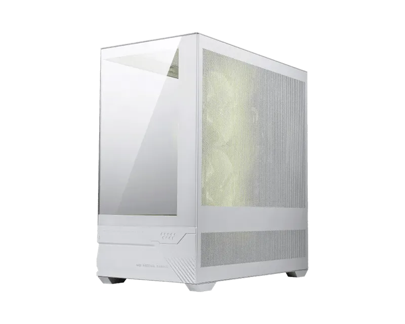Компьютерный корпус MSI MAG PANO M110R WHITE mATX/Mini-ITX, 1xUSB-A, 1xType-C, 1xAudio, 1xMic, mATX