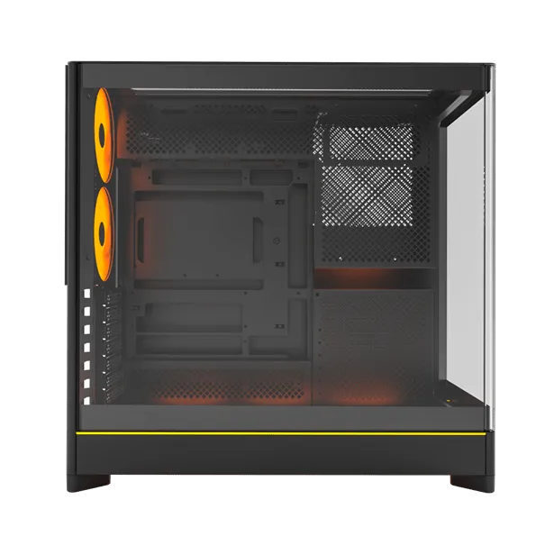 Корпус Montech HS02 PRO (B) ATX/Micro-ATX/Mini-ITX (Back-Connected MB) 2xUSB 1xType-C 1xAudio Черный — фото 4