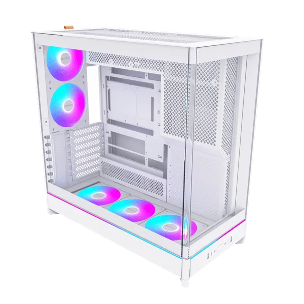 Корпус Montech HS02 PRO (W) ATX/Micro-ATX/Mini-ITX (Back-Connected MB) 2xUSB 1xType-C 1xAudio Белый