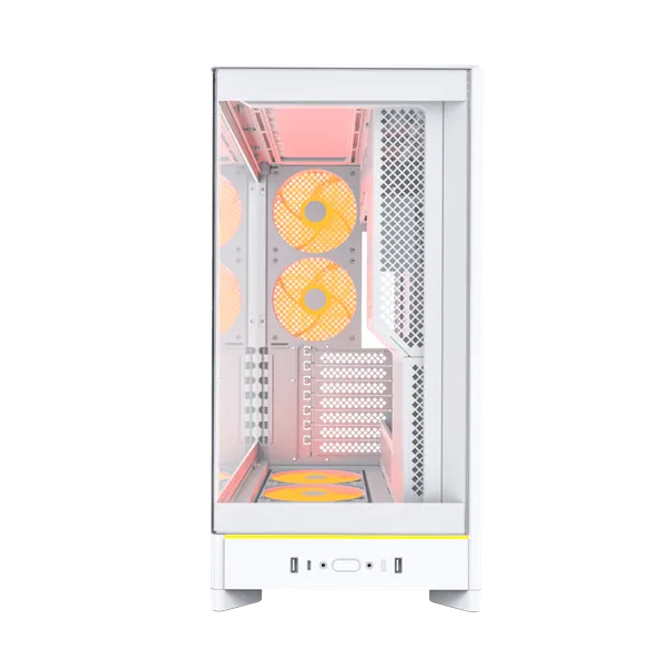 Корпус Montech HS02 PRO (W) ATX/Micro-ATX/Mini-ITX (Back-Connected MB) 2xUSB 1xType-C 1xAudio Белый — фото 3