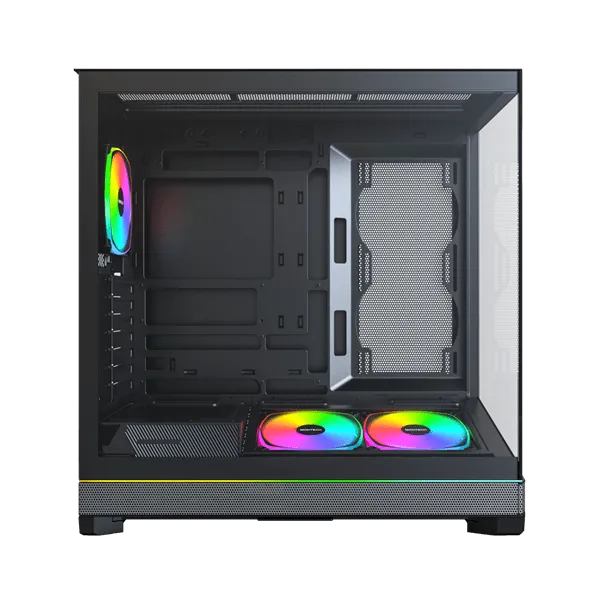Корпус Montech SKY 3 (B) ATX/Micro-ATX/Mini-ITX (Back-Connected MB) 2xUSB3.0 1xType-C 1xAudio Черный — фото 3
