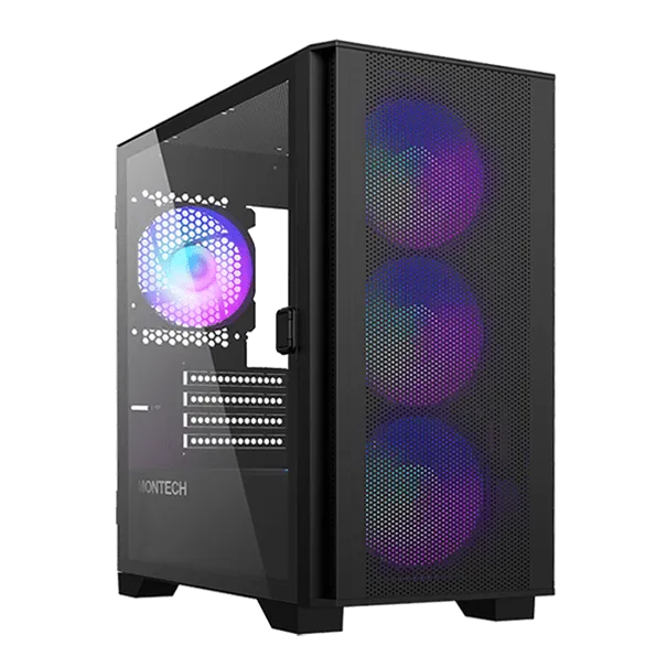 Корпус Montech AIR 100 ARGB (B) Micro-ATX/Mini-ITX 2xUSB3.0 1xUSB2.0 1xAudio 1xMic Черный