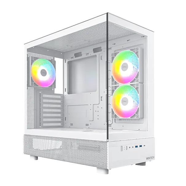 Корпус Montech XR (W) ATX/Micro-ATX/Mini-ITX 2xUSB3.0 1xType-C 1xAudio 1xMic Белый