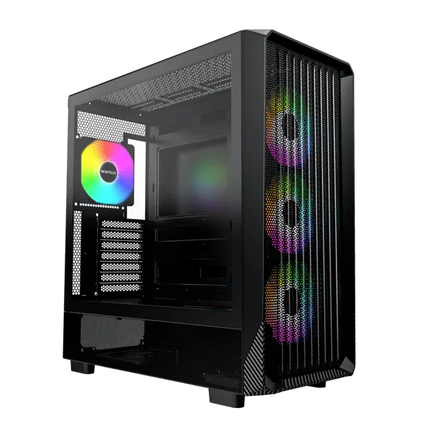 Корпус Montech X5 (B) E-ATX/ATX/Micro-ATX/Mini-ITX 1xUSB3.0 1xUSB2.0 1xType-C 1xAudio Черный