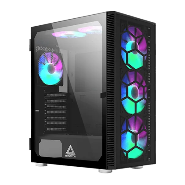 Корпус Montech X3 GLASS (B) ATX/Micro-ATX/Mini-ITX 1xUSB3.0 2xUSB2.0 1xAudio 1xMic Черный