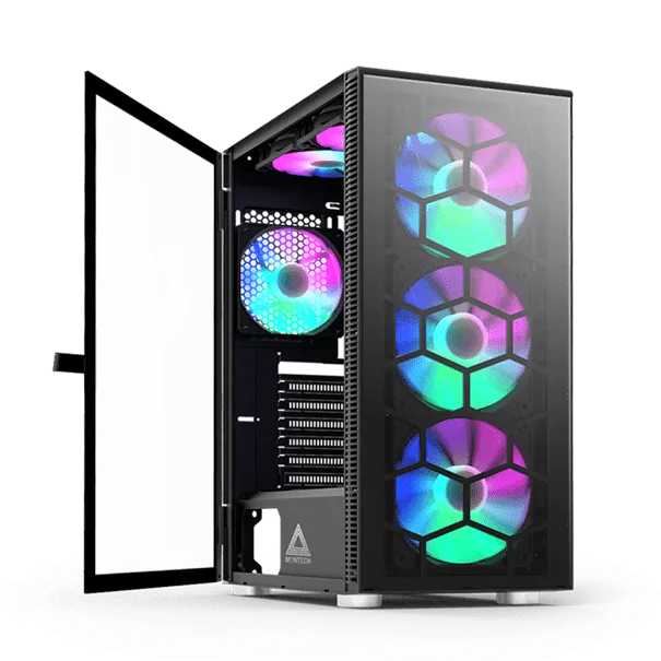 Корпус Montech X3 GLASS (B) ATX/Micro-ATX/Mini-ITX 1xUSB3.0 2xUSB2.0 1xAudio 1xMic Черный — фото 2