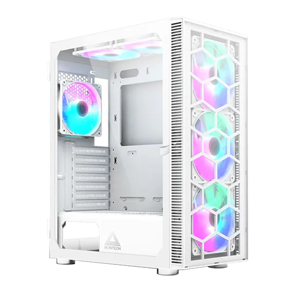 Корпус Montech X3 GLASS (W) ATX/Micro-ATX/Mini-ITX 1xUSB3.0 2xUSB2.0 1xAudio 1xMic Белый
