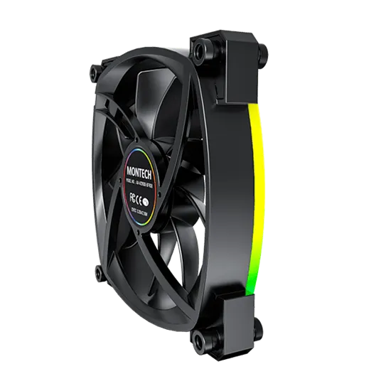Вентилятор для корпуса Montech AX120 PWM (B) 1x(120x120x25mm) / 800-1600RPM / 59CFM / 27dBA Черный — фото 5
