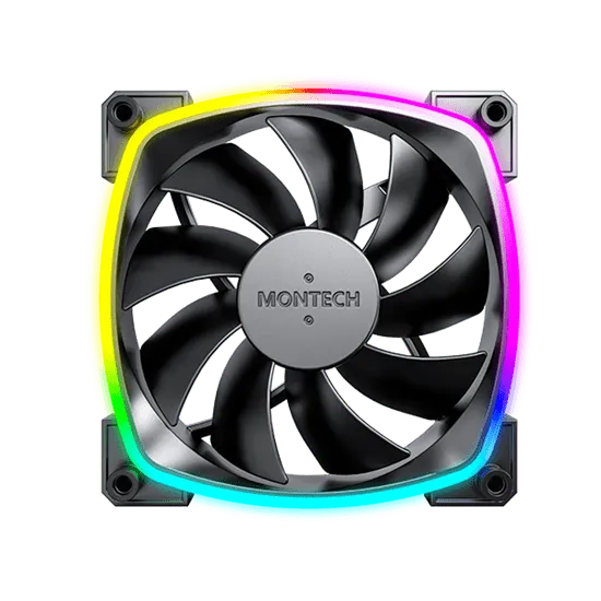Вентилятор для корпуса Montech AX120 3 in 1 Pack (B) 3x(120x120x25mm)/800-1600RPM/59CFM/27db Черный
