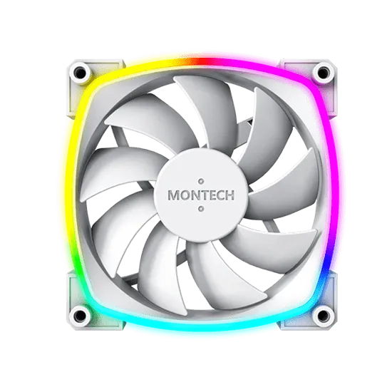 Вентилятор для корпуса Montech AX120 3 in 1 Pack (W) 3x(120x120x25mm)/800-1600RPM/59CFM/27db Белый