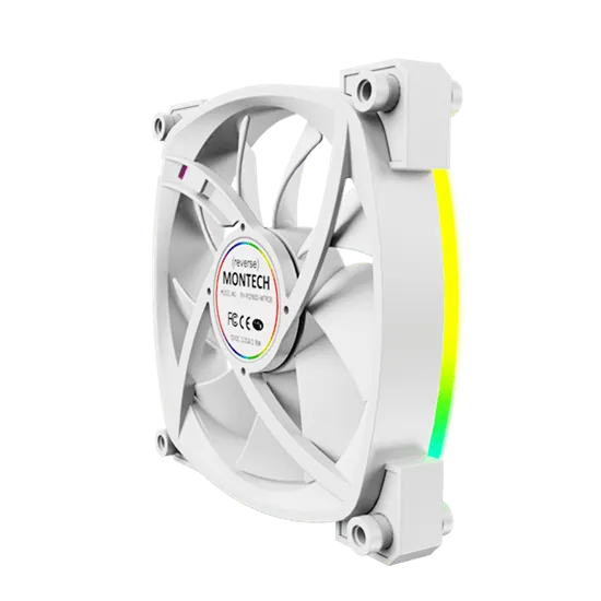 Вентилятор для корпуса Montech RX120 3 in 1 Pack (W) 3x(120x120x25mm)/800-1600RPM/59CFM/Rever Белый — фото 6