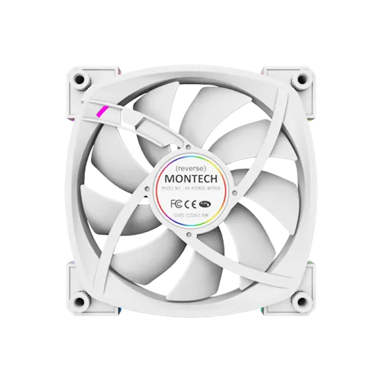 Вентилятор для корпуса Montech RX120 3 in 1 Pack (W) 3x(120x120x25mm)/800-1600RPM/59CFM/Rever Белый — фото 5