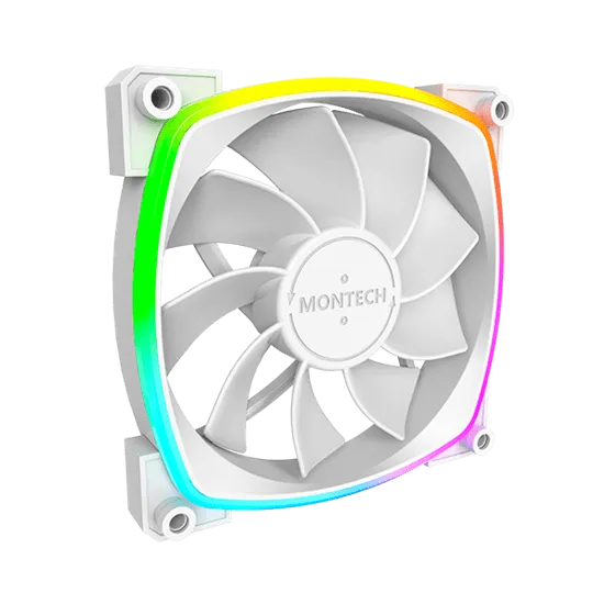 Вентилятор для корпуса Montech RX120 3 in 1 Pack (W) 3x(120x120x25mm)/800-1600RPM/59CFM/Rever Белый — фото 2