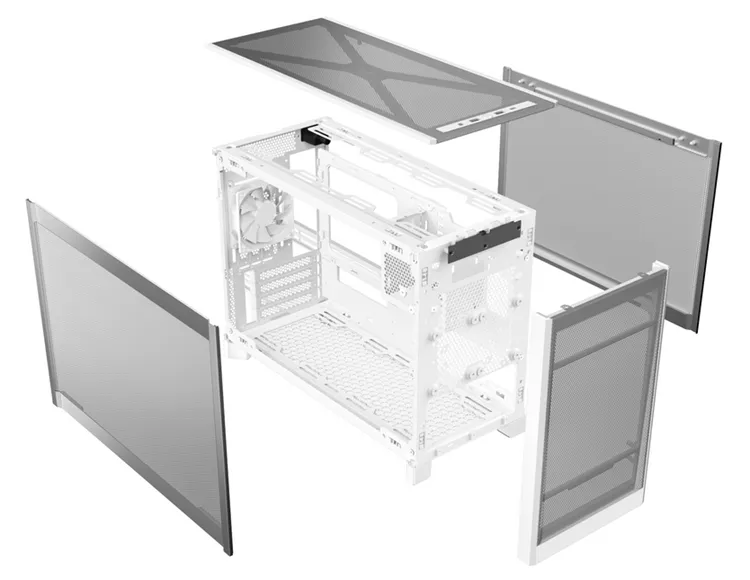 Корпус Montech TEN (W) Micro-ATX/Mini-ITX 2xUSB3.0 1xType-C 1xAudio Белый — фото 7