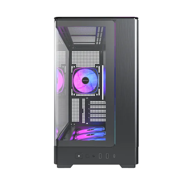 Корпус Montech KING 15 PRO (B) Micro-ATX/Mini-ITX 2xUSB3.0 1xType-C 1xAudio Черный — фото 2