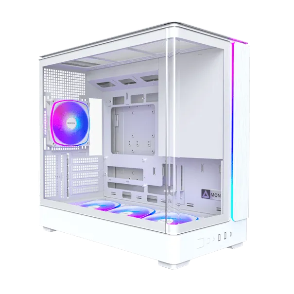 Корпус Montech KING 15 PRO (W) Micro-ATX/Mini-ITX 2xUSB3.0 1xType-C 1xAudio Белый