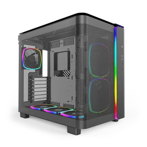 Корпус Montech KING 95 PRO (B) ATX/Micro-ATX/Mini-ITX 2xUSB3.0 1xType-C 1xAudio 1xMic Черный — фото 2