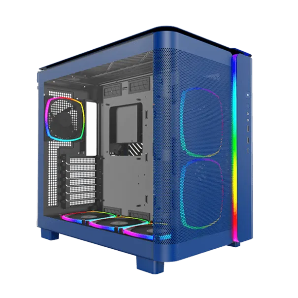 Корпус Montech KING 95 PRO (Prussian blue) ATX/Micro-ATX/Mini-ITX 2xUSB3.0 1xType-C 1xAudio Синий — фото 2