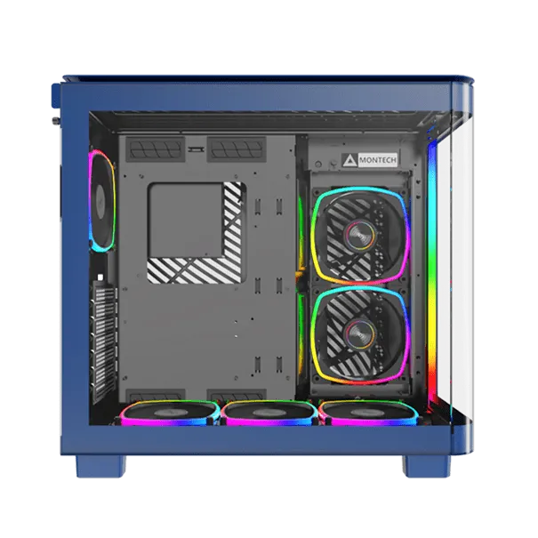 Корпус Montech KING 95 PRO (Prussian blue) ATX/Micro-ATX/Mini-ITX 2xUSB3.0 1xType-C 1xAudio Синий — фото 4