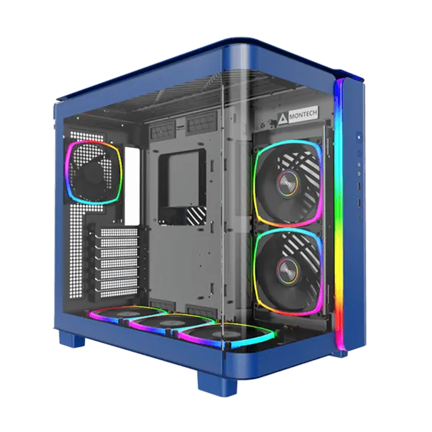 Корпус Montech KING 95 PRO (Prussian blue) ATX/Micro-ATX/Mini-ITX 2xUSB3.0 1xType-C 1xAudio Синий