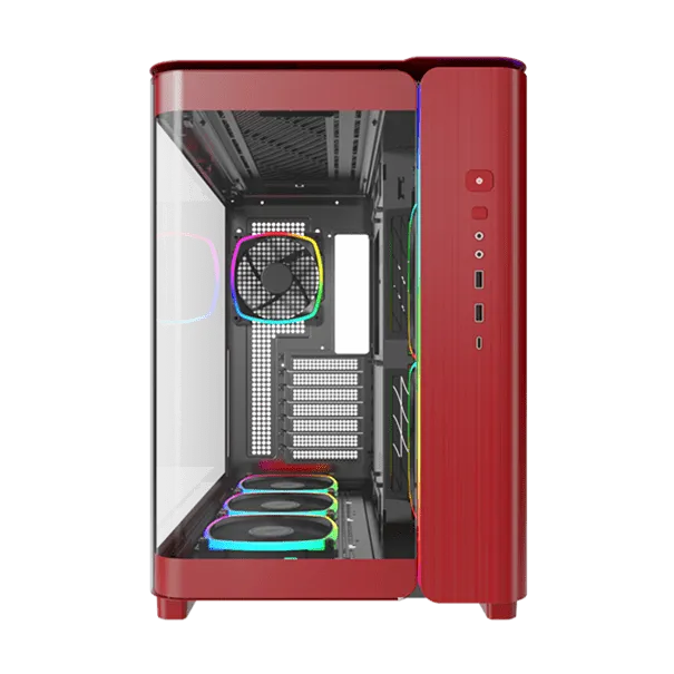Корпус Montech KING 95 PRO (Red) ATX/Micro-ATX/Mini-ITX 2xUSB3.0 1xType-C 1xAudio 1xMic Красный — фото 3