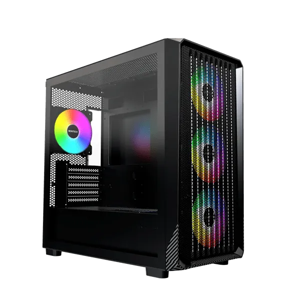 Корпус Montech X5M (B) Micro-ATX/Mini-ITX 1xUSB3.0 1xUSB2.0 1xType-C 1xAudio Черный