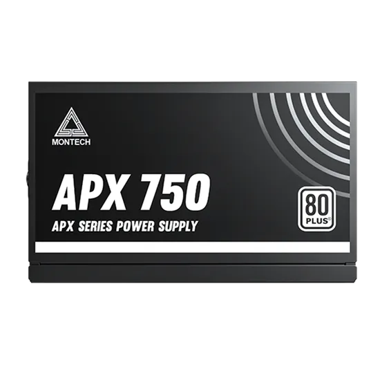 Блок питания Montech  750W, APX 750W, Non Modular, ATX, 80+ WHITE, КПД 90%, Fan 120mm, Черный — фото 4