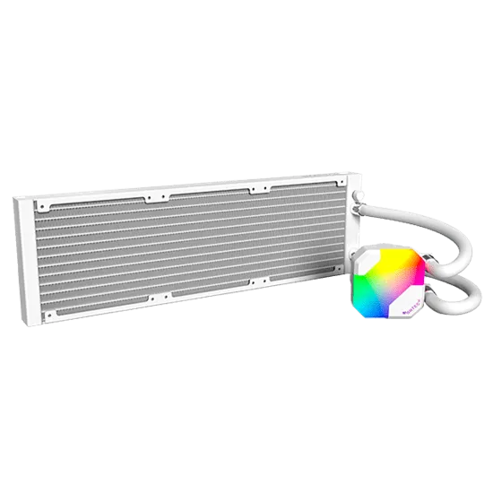 Водяное охлаждение для CPU Montech HyperFlow ARGB 360 (W) TDP 320W 3x120 115x-1851/AM3-AM5 White — фото 3