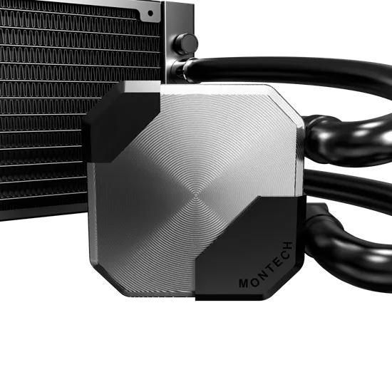 Водяное охлаждение для CPU Montech HyperFlow Silent 360 (B) TDP 350W 3x120 115x-1851/AM3-AM5 Black — фото 6