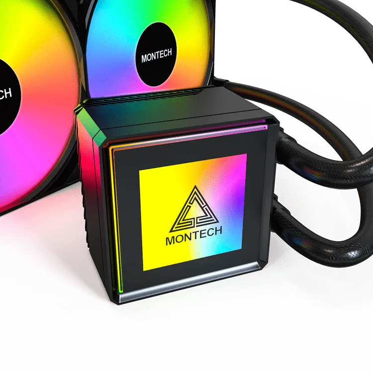 Водяное охлаждение для CPU Montech PureFlow ARGB 360 (B) TDP 320W 3x120 115x-1851/AM4/AM5 Black — фото 5