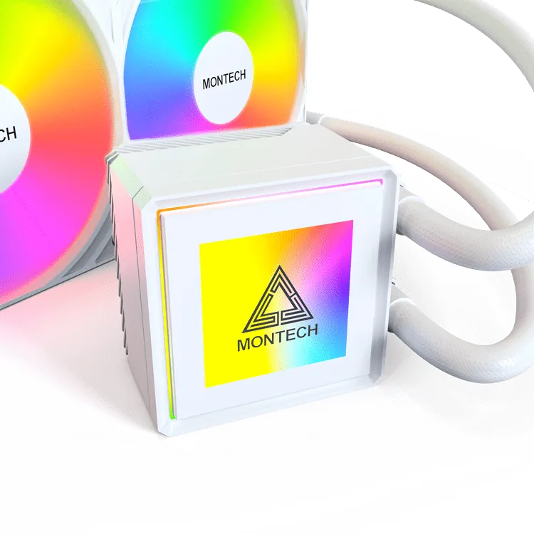 Водяное охлаждение для CPU Montech PureFlow ARGB 360 (W) TDP 320W 3x120 115x-1851/AM4/AM5 White — фото 5