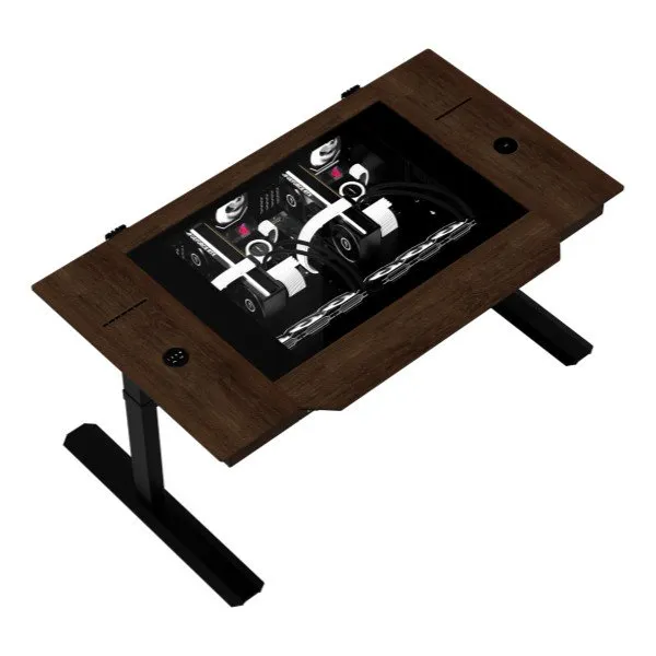Корпус-стол Lian Li DK07X-WD, 2xE-ATX 2xUSB3.0 2xType-C 1xAudio/Mic Фильтры G99.DK07X-WD.10EU Орех — фото 7