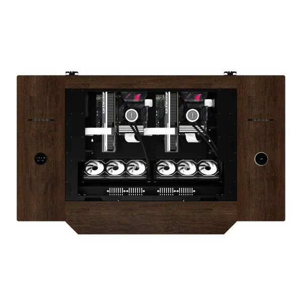 Корпус-стол Lian Li DK07X-WD, 2xE-ATX 2xUSB3.0 2xType-C 1xAudio/Mic Фильтры G99.DK07X-WD.10EU Орех — фото 9