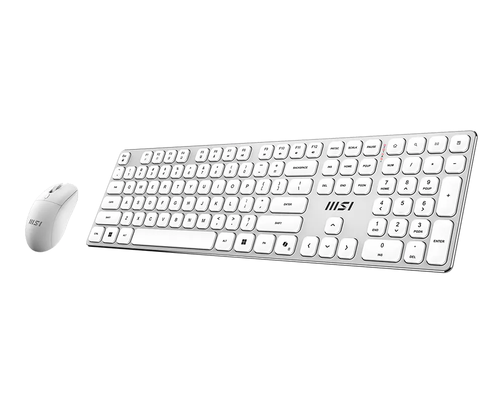 Комплект Клавиатура + Мышь MSI FORGE K210 W COMBO WHITE RU 108кл/RU/EN/USB2.0/6кн. мышь/DPI1600 — фото 2
