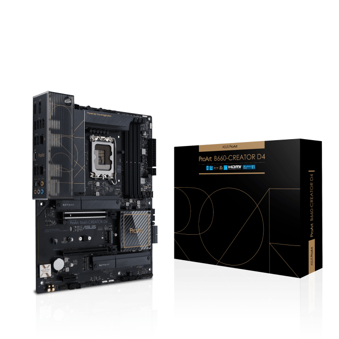 Материнская плата ASUS PROART B660-CREATOR D4 LGA1700 4xDDR4 4xSATA3 3xM.2 RAID HDMI DP ATX