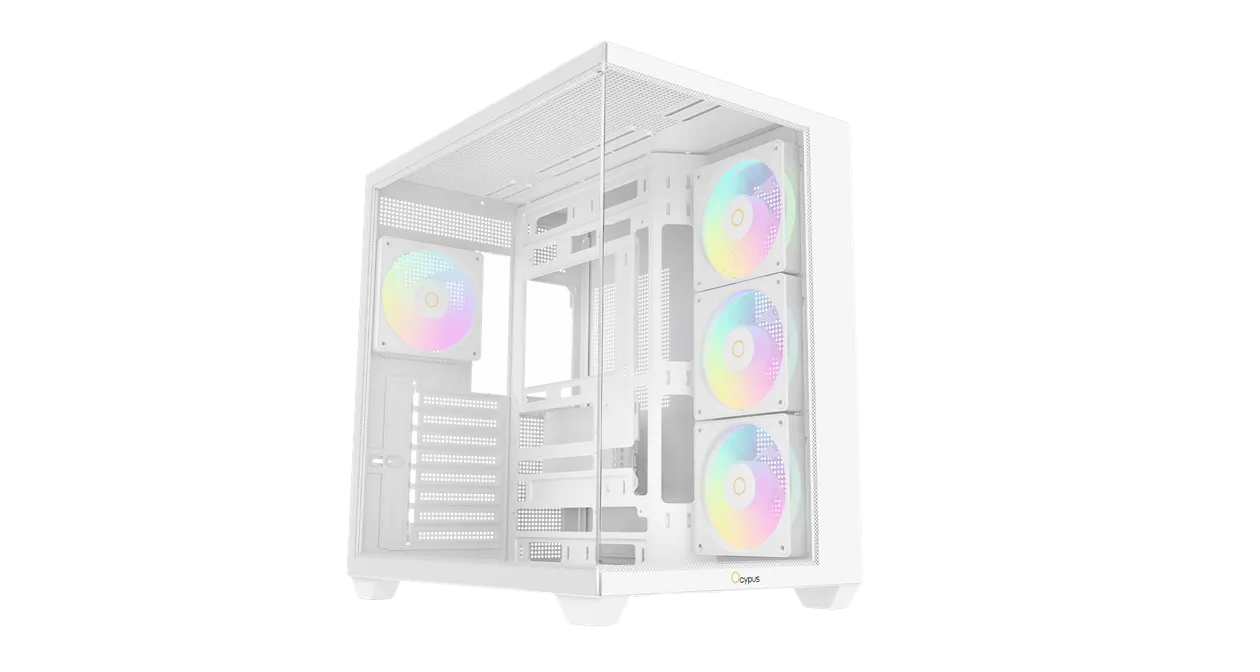 Корпус Ocypus Gamma C74 WH ARGB ATX/mATX/mini-ITX 2xUSB3.0 1xType-C Белый Gamma-C74-WHD400XX-GL