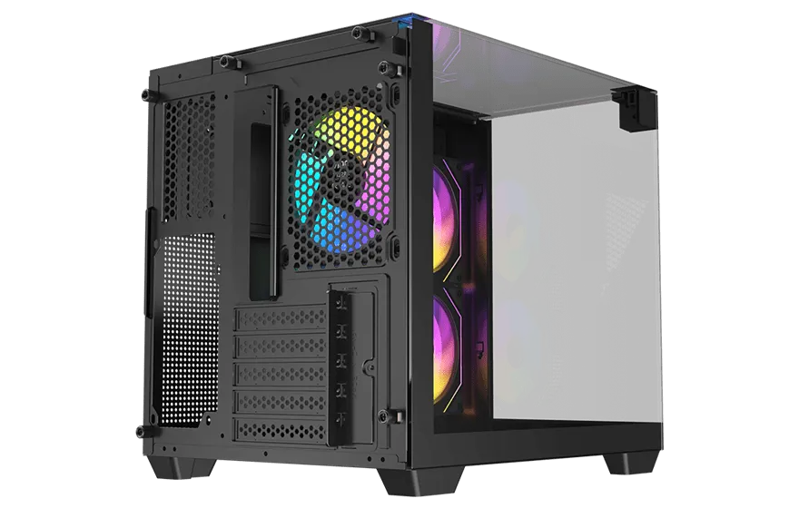 Корпус AOC CG389B 3F M-ATX/ITX 1xUSB2.0 1xUSB3.0 1xType-C 1xAudio/Mic Черный AOC-CG389-BF3V1R0T3-G — фото 9