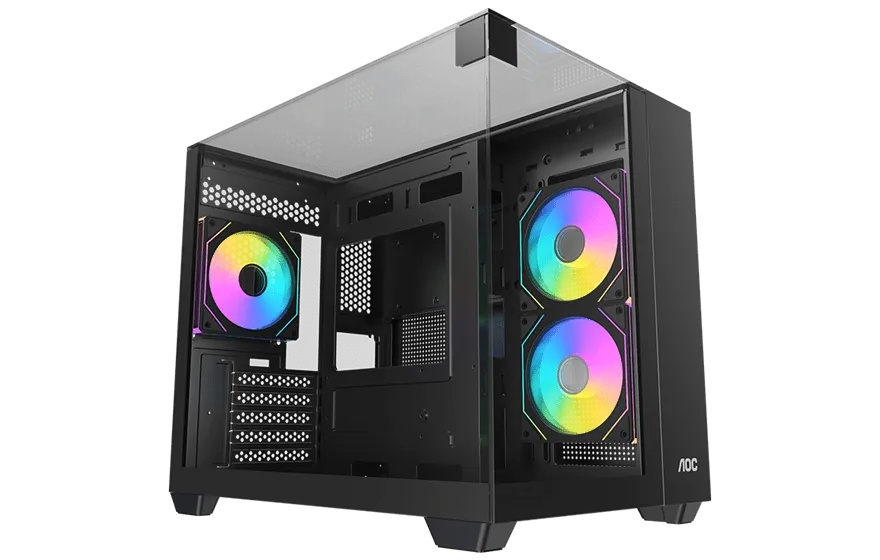 Корпус AOC CG399MB 3F M-ATX/ITX 2xUSB3.0 1xType-C 1xAudio/Mic Черный AOC-CG399M-BF3V1R0T3-G