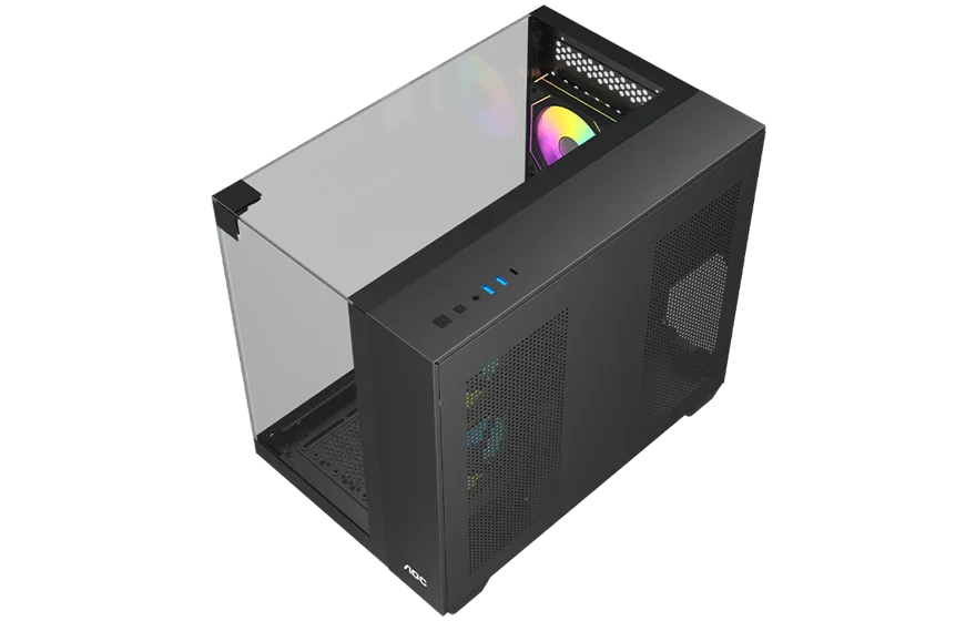 Корпус AOC CG399MB 3F M-ATX/ITX 2xUSB3.0 1xType-C 1xAudio/Mic Черный AOC-CG399M-BF3V1R0T3-G — фото 6